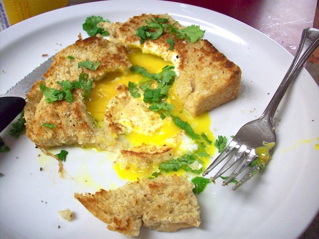 Egg-in-toast (Eat Me. Drink Me.)