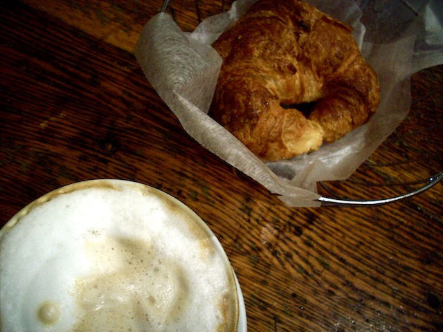 Cappuccino and croissant (Eat Me. Drink Me.)