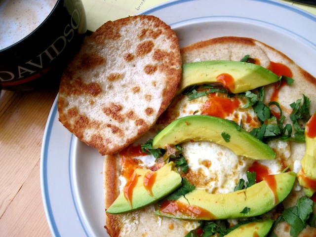 Egg-in-pita with avocado (Eat Me. Drink Me.)