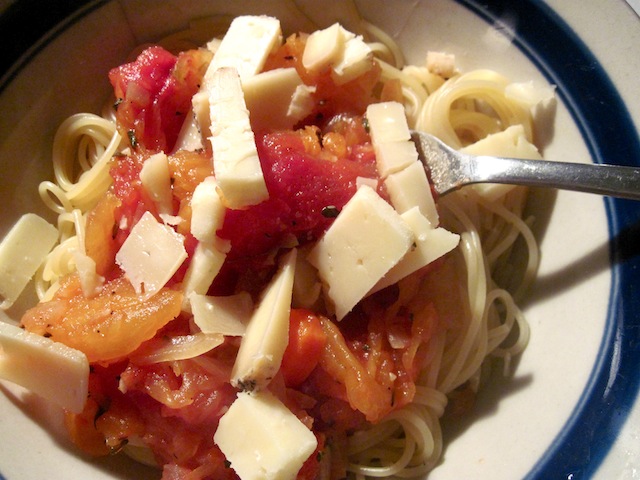 Pumpkin and tomato pasta (Eat Me. Drink Me.)