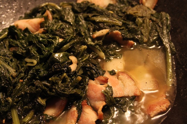 Greens with bacon (Eat Me. Drink Me.)