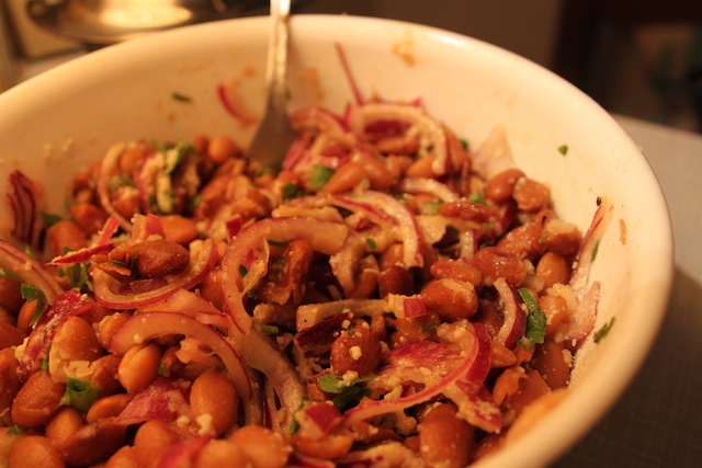 bean salad with red onions and parsley (Eat Me. Drink Me.)