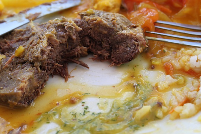 lengua in traditional colombian salsa (Eat Me. Drink Me.)