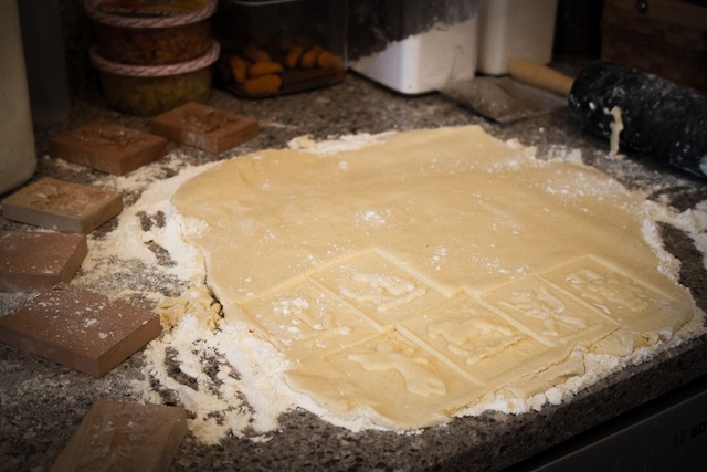 Pressing shapes into the dough (Eat Me. Drink Me.)