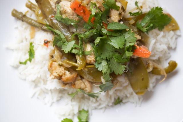 Thai green curry, plated (Eat Me. Drink Me.)