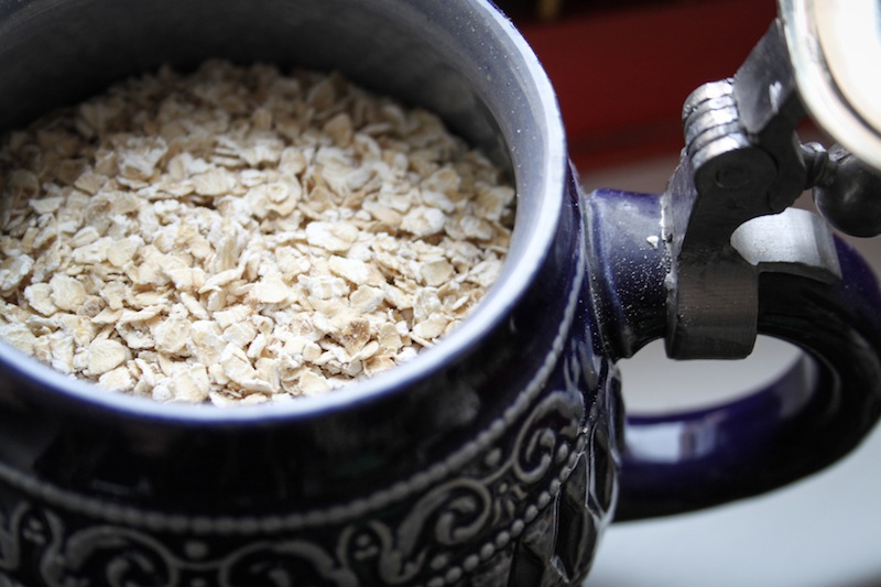 Oats in a beer stein (Eat Me. Drink Me.)