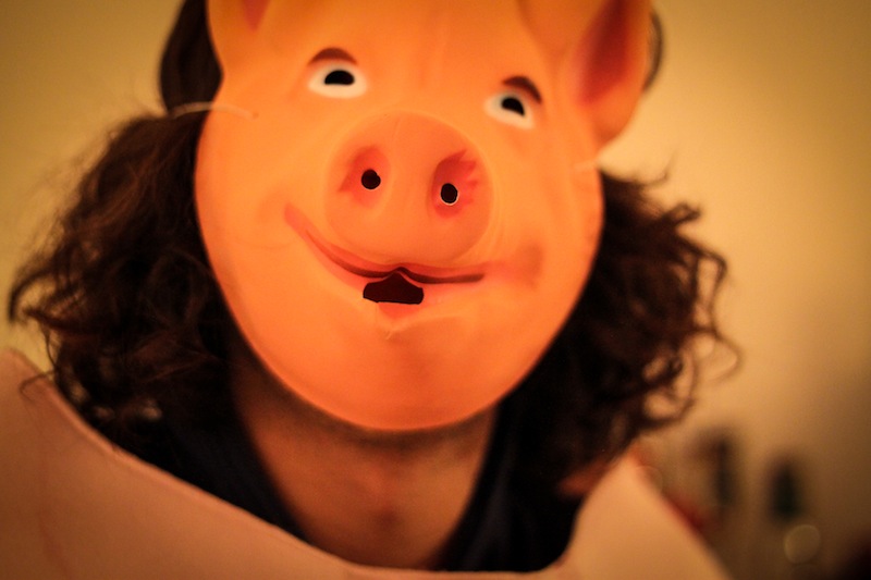 One of the three little pigs (Eat Me. Drink Me.)