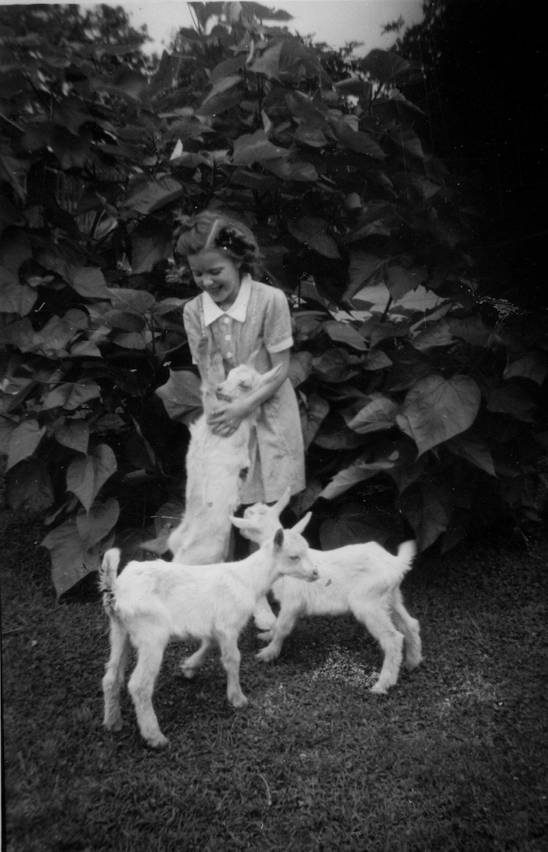 Grandma with goats, circa 1945 (Eat Me. Drink Me.)