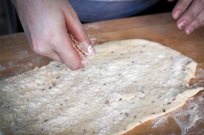 Rolling out cracker dough (Eat Me. Drink Me.)