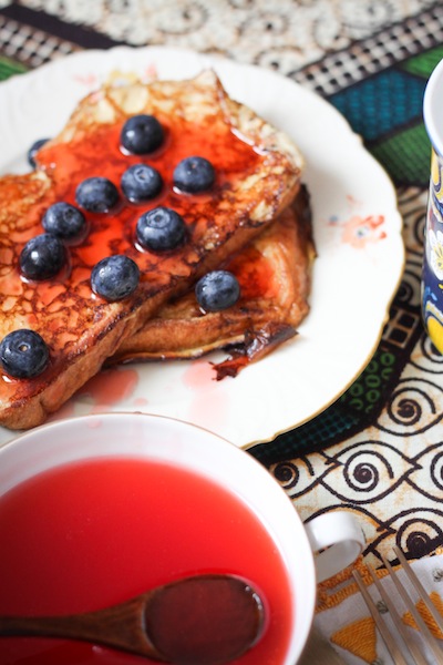 Earl Grey French toast with blueberries (Eat Me. Drink Me.)
