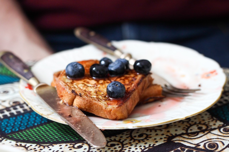 French toast with blueberries and syrup (Eat Me. Drink Me.)