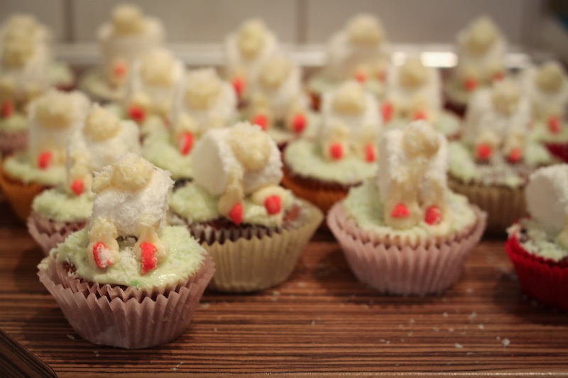 An army of bunny butt cupcakes (Eat Me. Drink Me.)