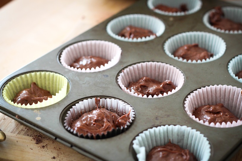 a pan of brownie cupcakes (Eat Me. Drink Me.)