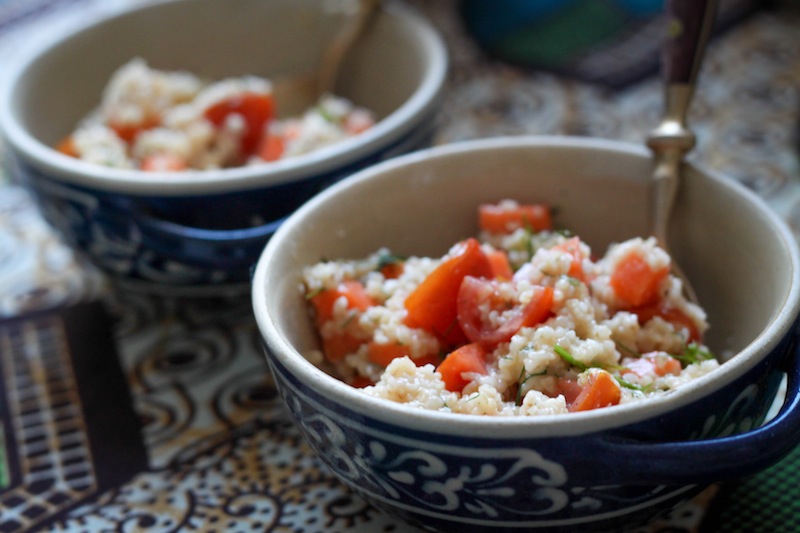 Bulgur salad with tomatoes, carrots, and feta (Eat Me. Drink Me.)