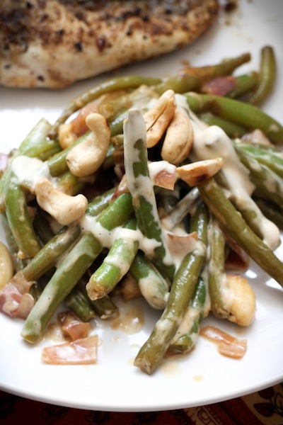 Green beans with fish sauce vinaigrette and cashews (Eat Me. Drink Me.)
