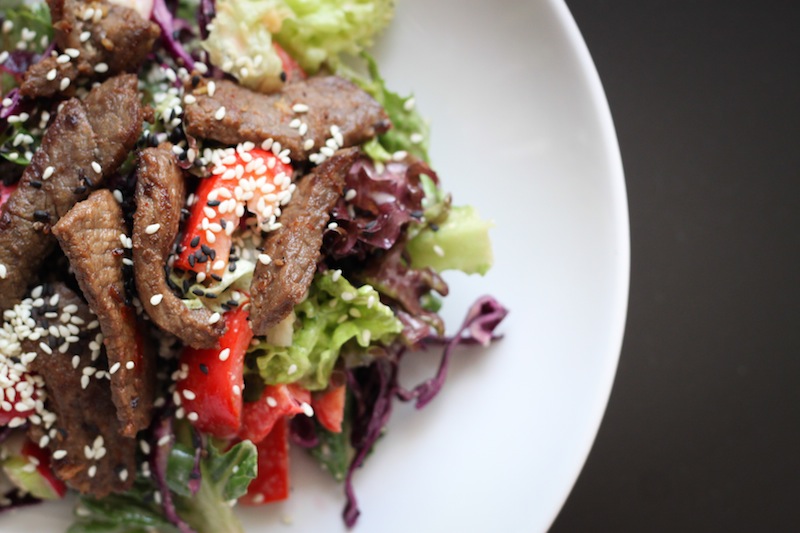 Asian-style grilled steak salad with peanut dressing recipe (Eat Me. Drink Me.)
