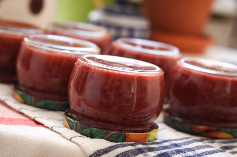 Cooling jars of homemade jam (Eat Me. Drink Me.)
