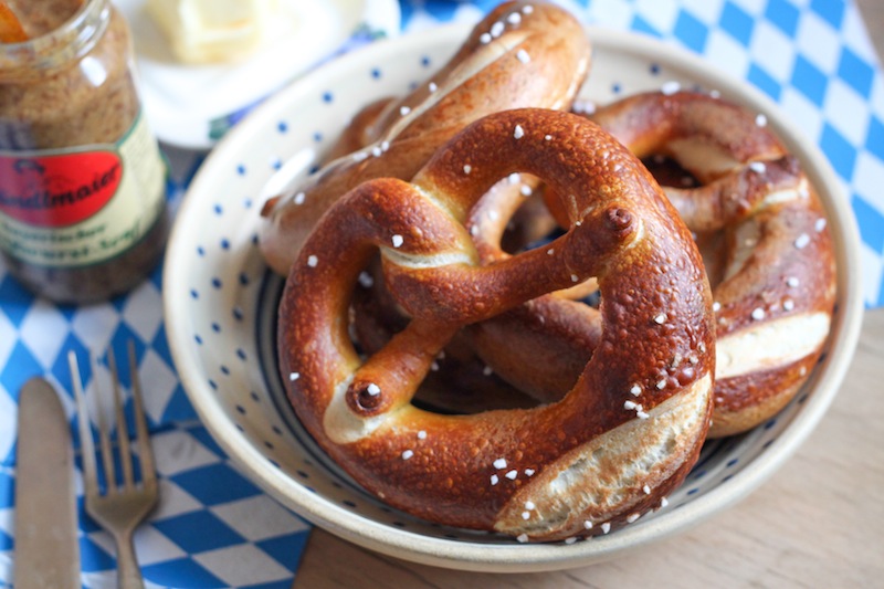 Freshly-baked pretzels (Eat Me. Drink Me.)