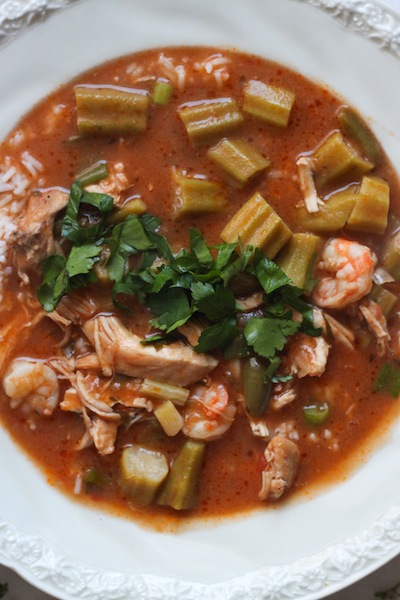 Wintry chicken and shrimp gumbo (Eat Me. Drink Me.)