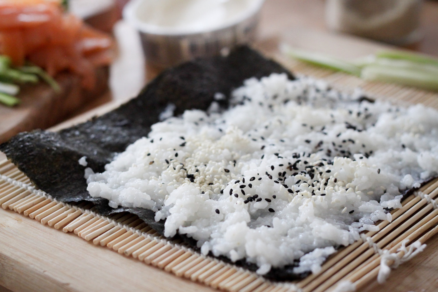Rice with sesame seeds for homemade sushi (Eat Me. Drink Me.)