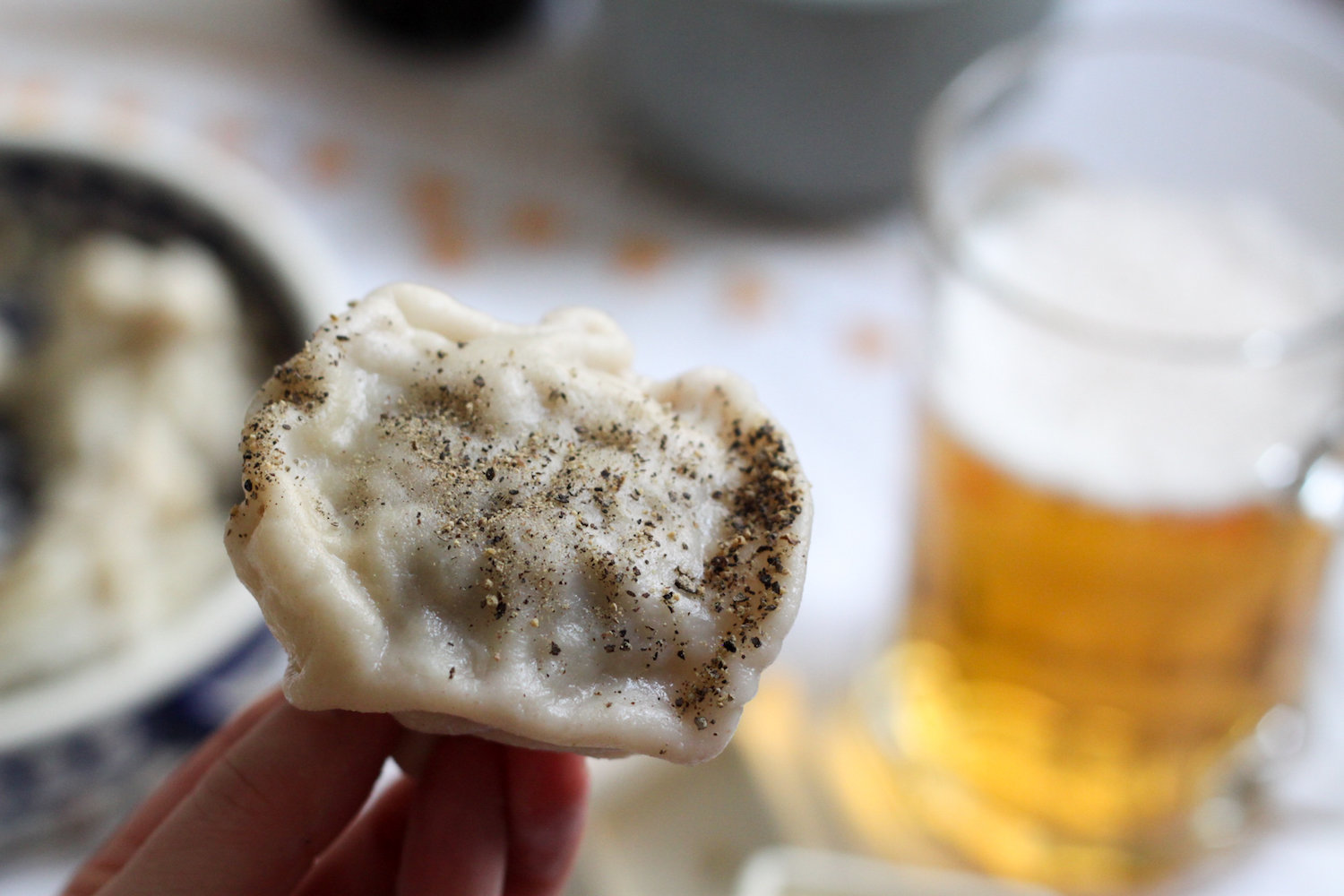 A Georgian soup dumpling seasoned with black pepper (Eat Me. Drink Me.)