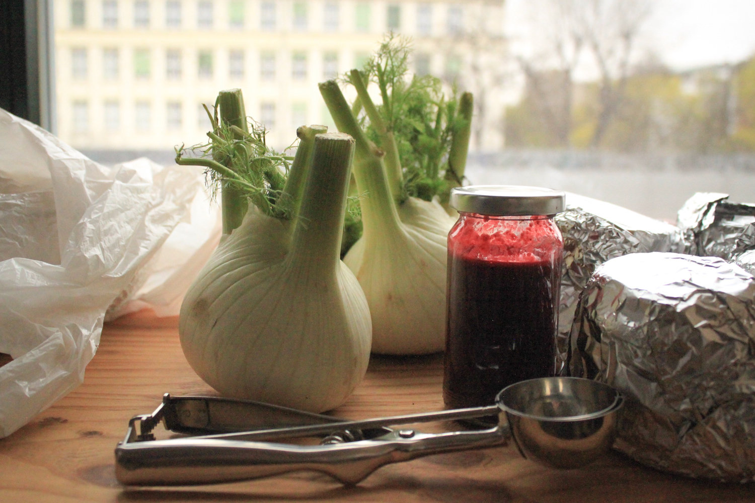 Fennel and raspberry coulis (Eat Me. Drink Me.)