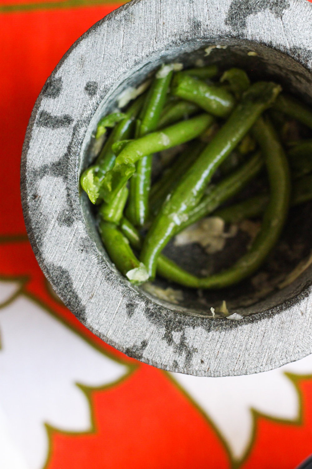 Crushing green beans (Eat Me. Drink Me.)