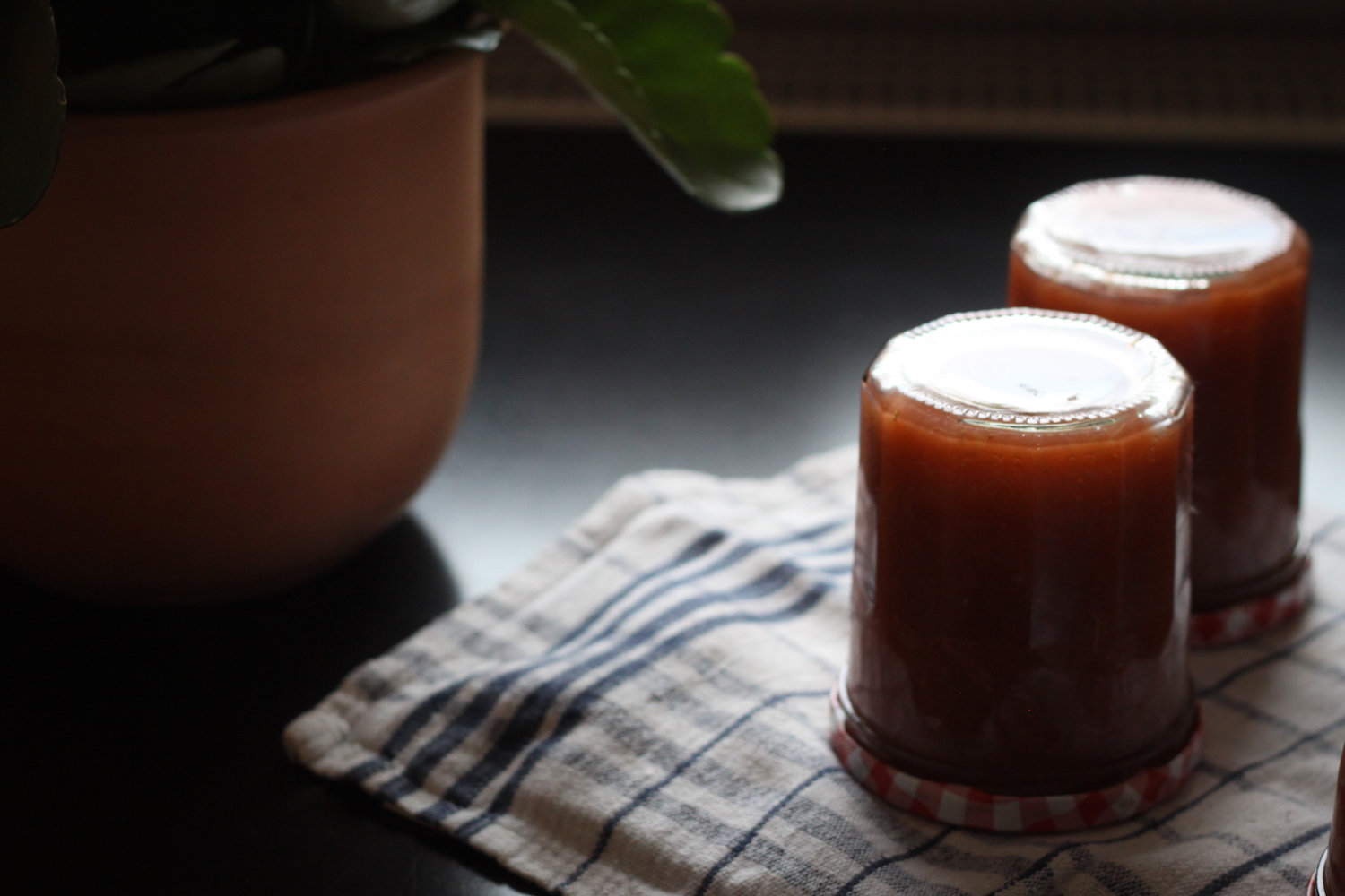 Homemade strawberry-rhubarb jam (Eat Me. Drink Me.)