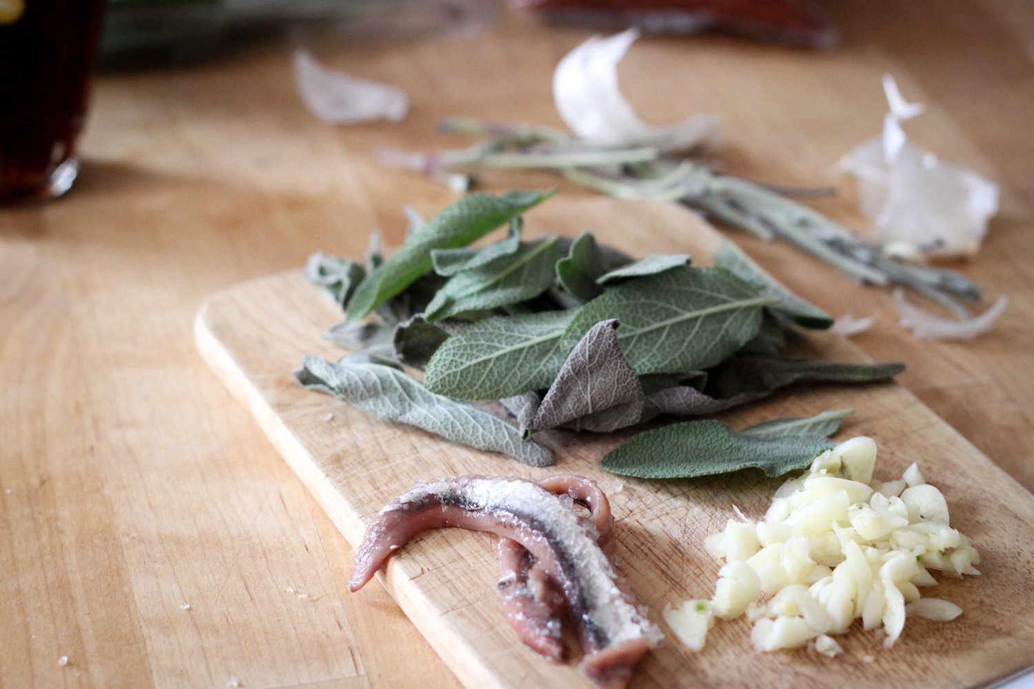 Anchovy, sage, and garlic (Eat Me. Drink Me.)