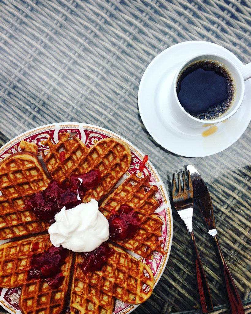 Waffles and coffee (Eat Me. Drink Me.)