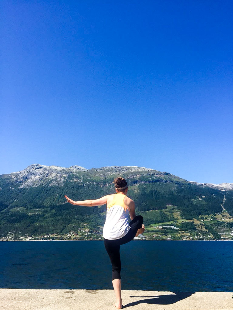 Morning yoga on the fjord (Eat Me. Drink Me.)