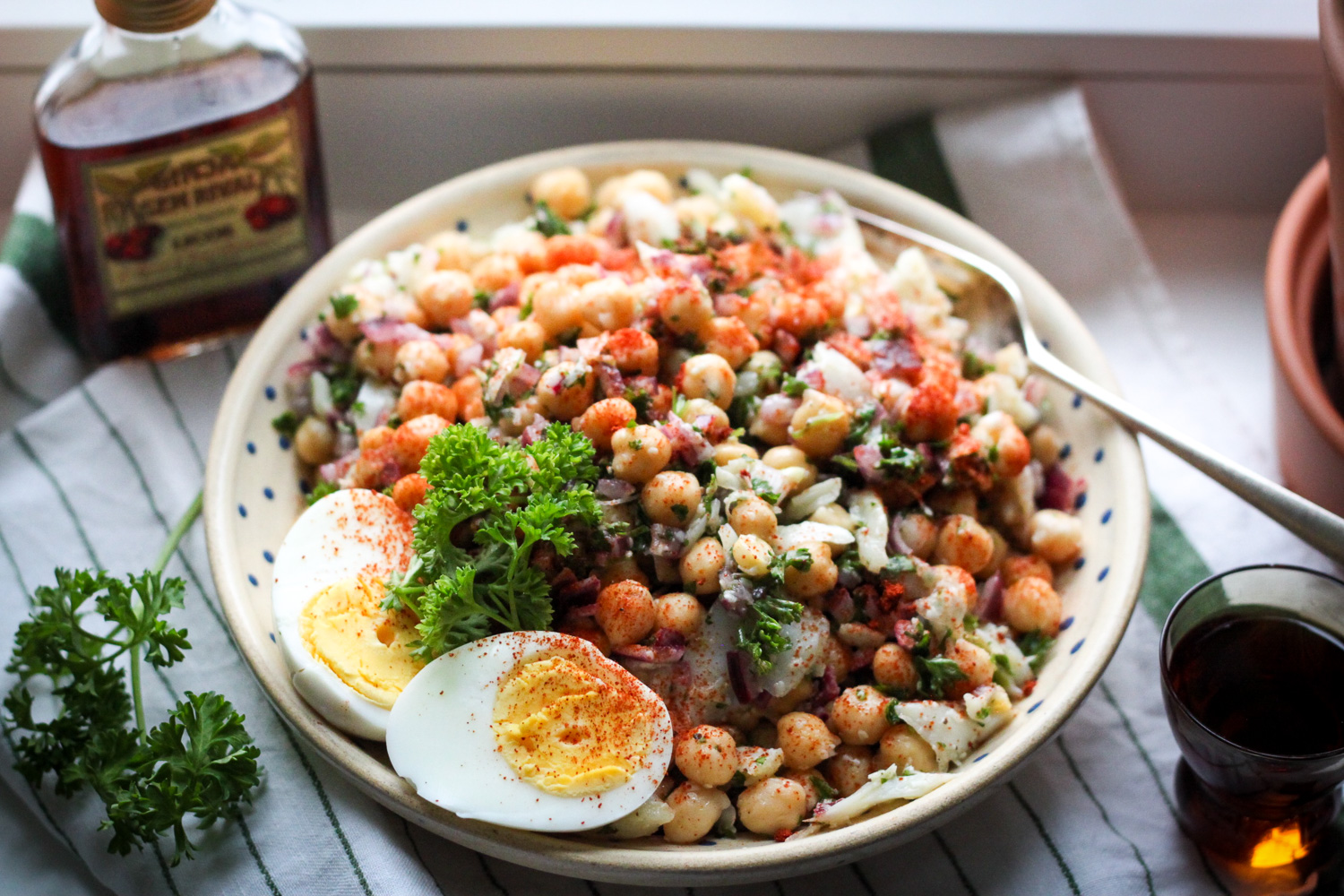 Chickpea salad with bacalhau (Eat Me. Drink Me.)